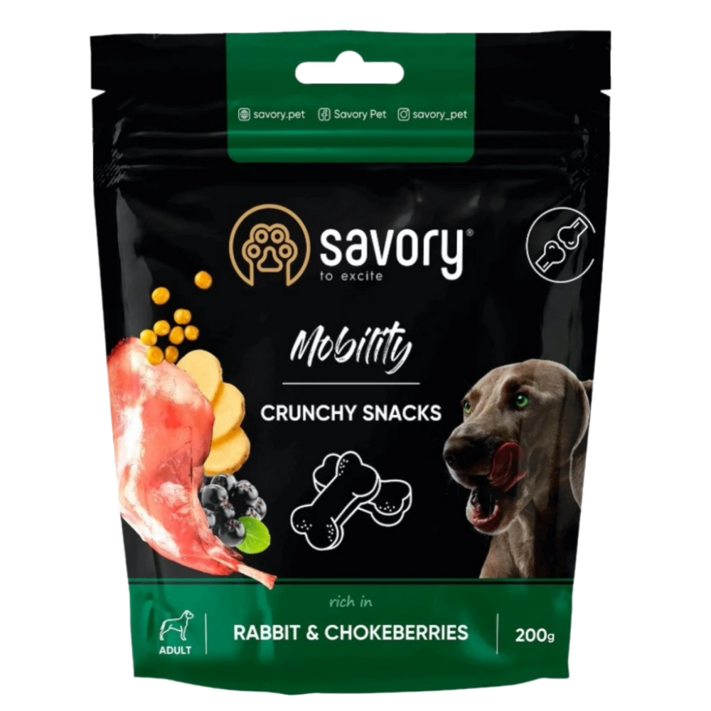 Savory Mobility Crunchy Snacks Кролик та чорноплідна горобина 