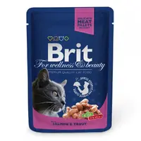 Brit Premium Cat pouch із лососем та фореллю 