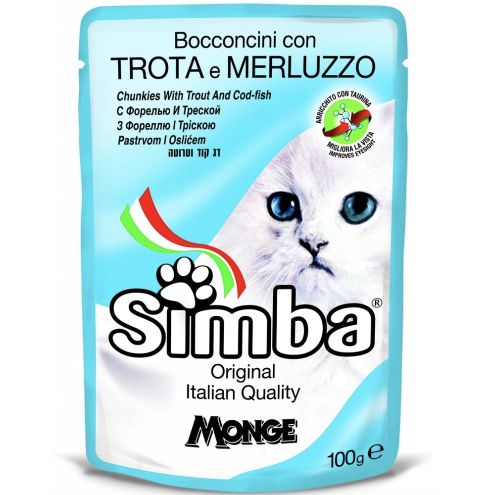 Monge Simba Cat Wet з фореллю та тріскою 