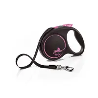 Flexi Black Design M поводок-рулетка для собак до 25 кг (лента 5м)