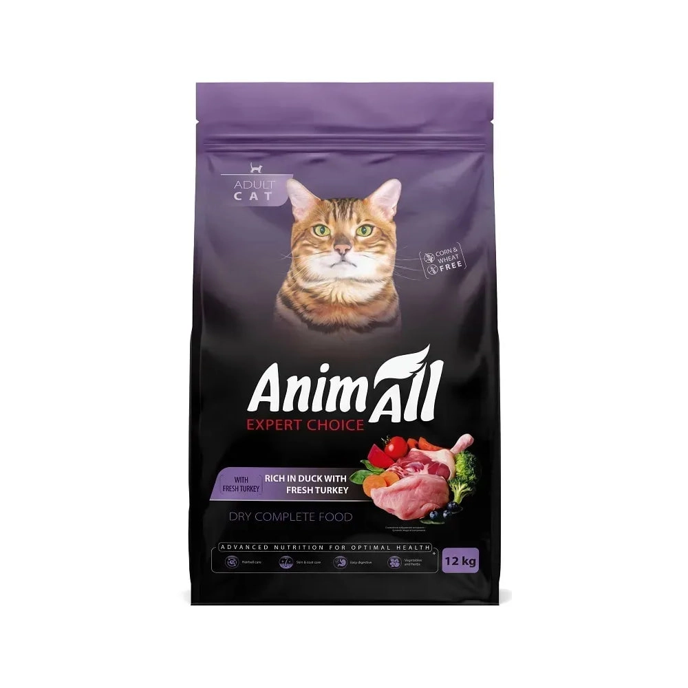 AnimAll Adult Cat Duck & Fresh Turkey  - фото 3