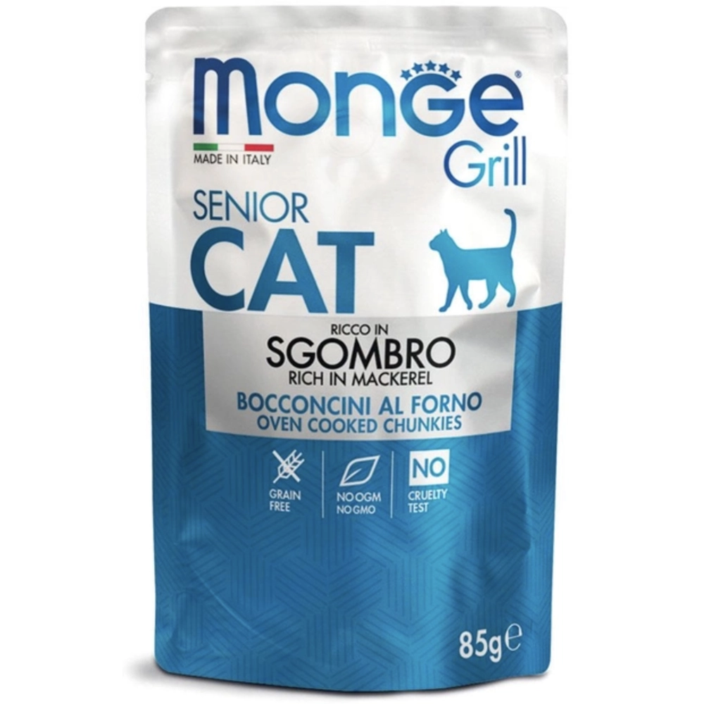 Monge Cat Grill Wet Senior з макрелью 