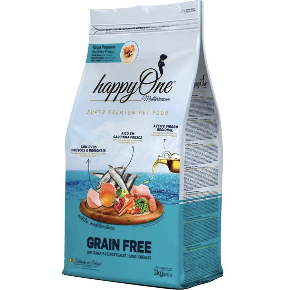 HappyOne Mediterraneum Grain Free Adult Small Breeds Fresh Sardine 