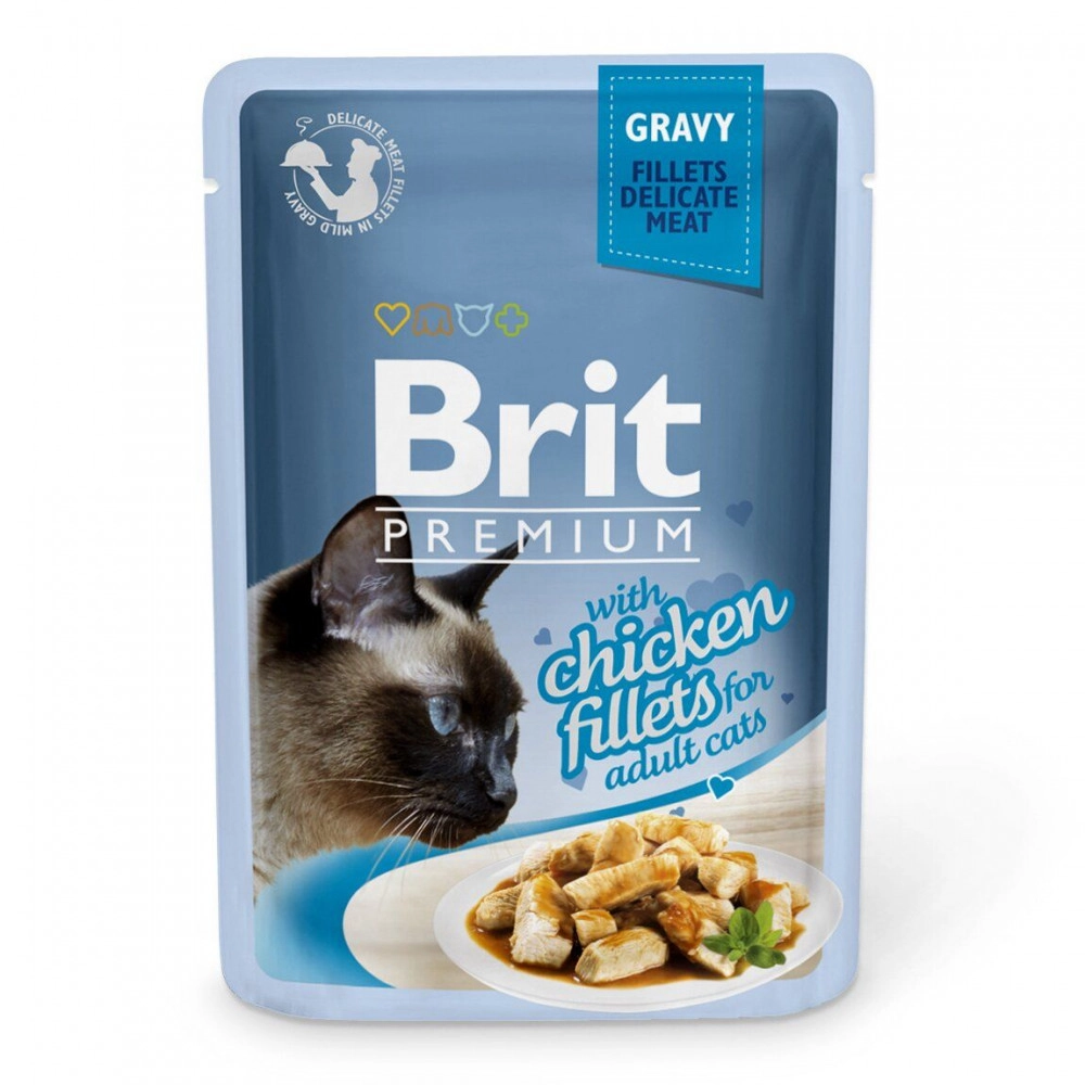 Brit Premium Cat pouch з філе курки у соусі 