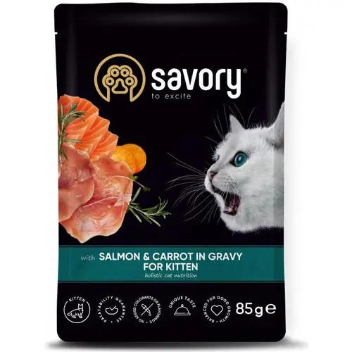 Savory Kitten Pouch Лосось із морквою у соусі