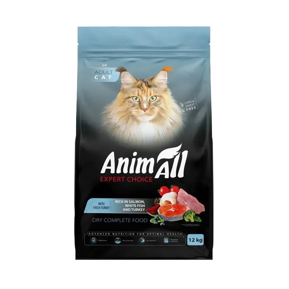 AnimAll Adult Cat Salmon,White Fish & Turkey 