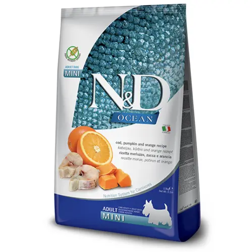 Farmina Dog N&D Grain Free Ocean Cod, Pumpkin&Orange Adult Mini