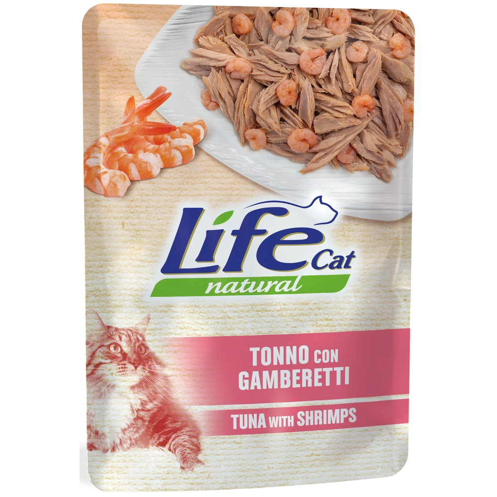 Life Cat Natural Тунец с креветками 