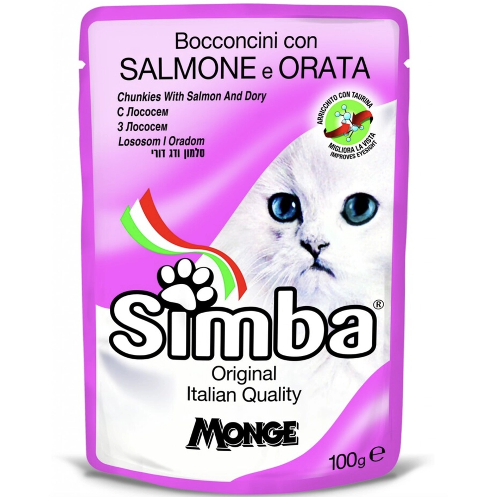 Monge Simba Cat Wet з лососем та дорі 