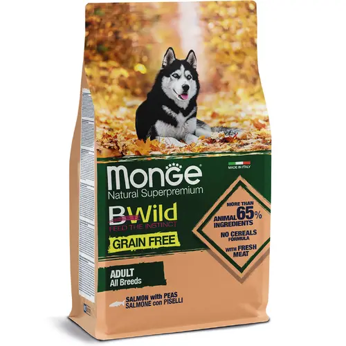 Monge Dog Bwild Grain Free All Breeds Adult Лосось