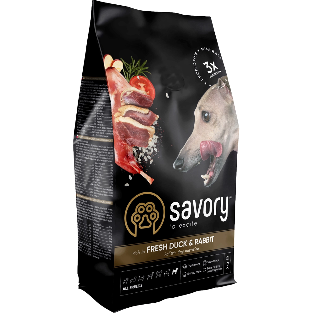 Savory All Breeds Свіжа качка та кролик 