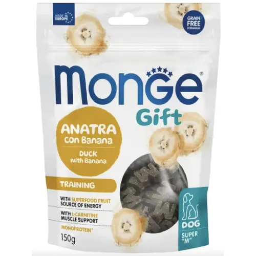 Monge Gift Dog Training Утка с бананом