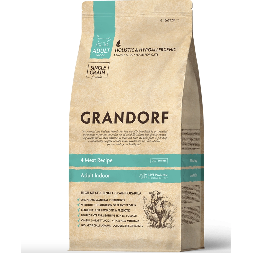 Grandorf Cat Indoor 4 Meat  