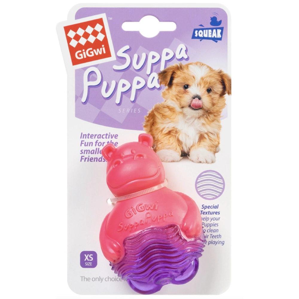 GiGwi Suppa Puppa Бегемотик з пищалкою  - фото 2