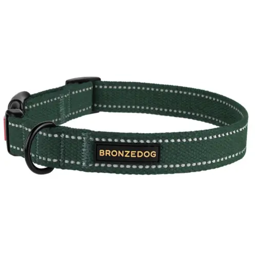 BronzeDog Брезент Нашийник для собак Зелений