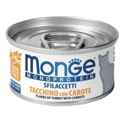 Monge Cat Wet Monoprotein М'ясні пластівці з індичкою та морквою