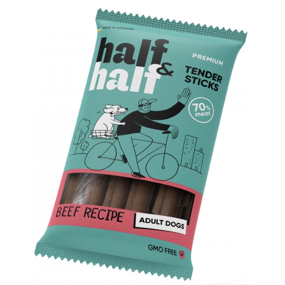 Half&Half М'ясні палички для собак з яловичиною 