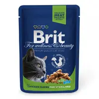 Brit Premium Cat pouches for Sterilised с курицей