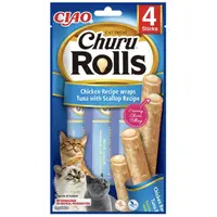 Inaba Churu Rolls Chicken, Tuna & Scallop
