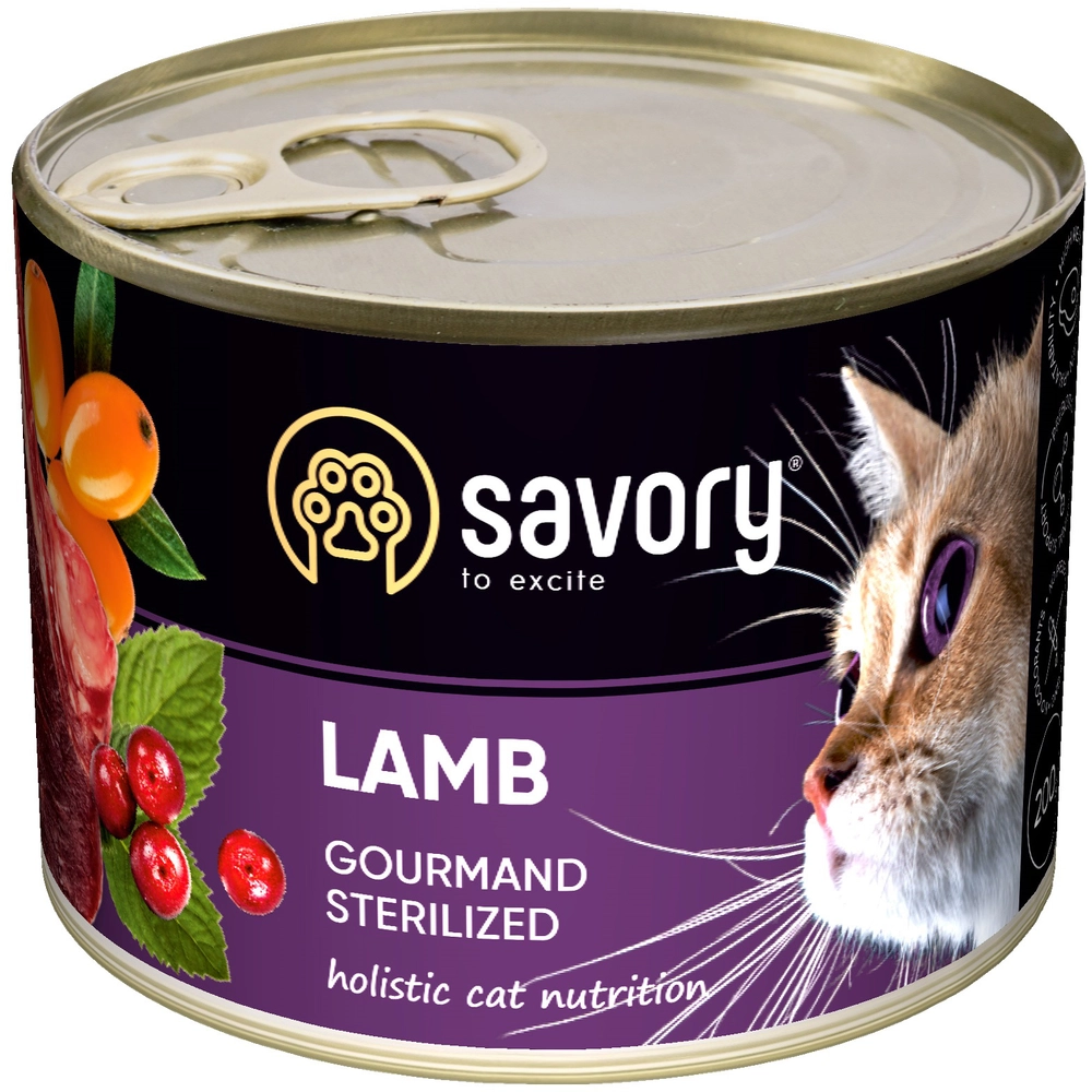 Savory Cat Adult Sterilized з ягням  - фото 2