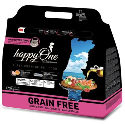 HappyOne Mediterraneum Grain Free Sterilized Cat Fresh Sardine