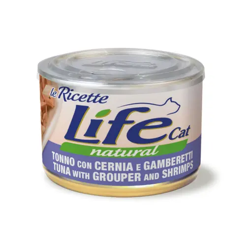 Life Cat Natural Le Ricette Тунець з окунем і креветками