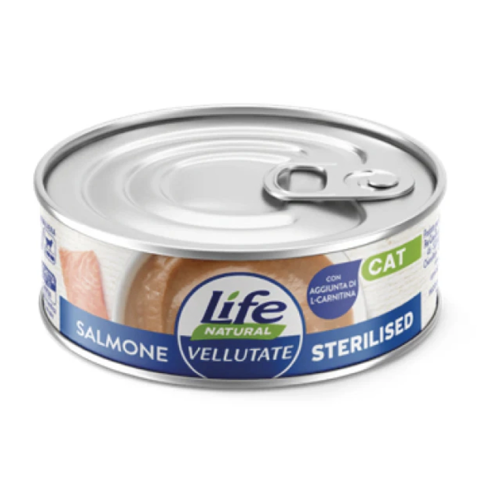 Life Cat Natural Vellutate Sterilised Лосось 