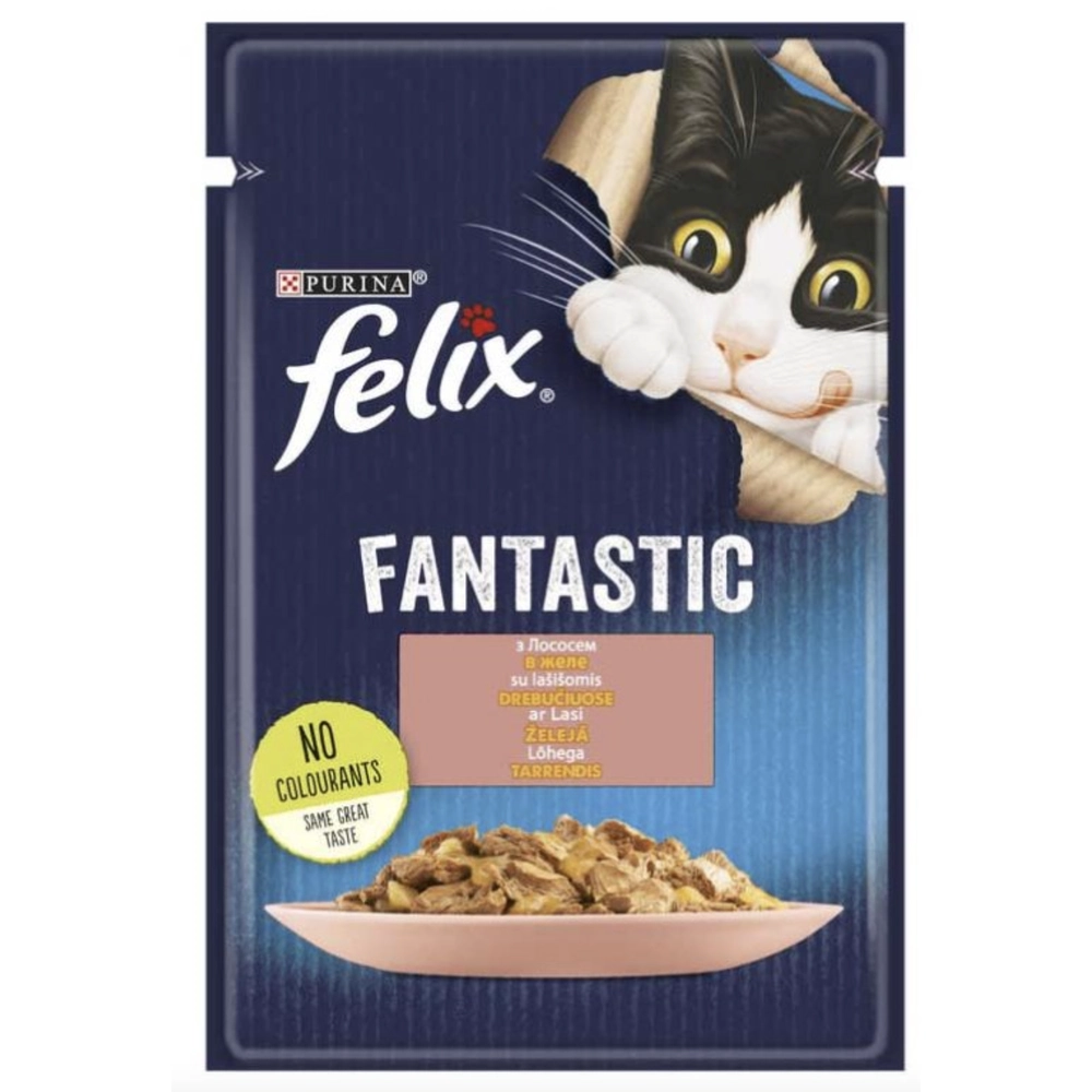 FELIX Fantastic Шматочки в желе з лососем 