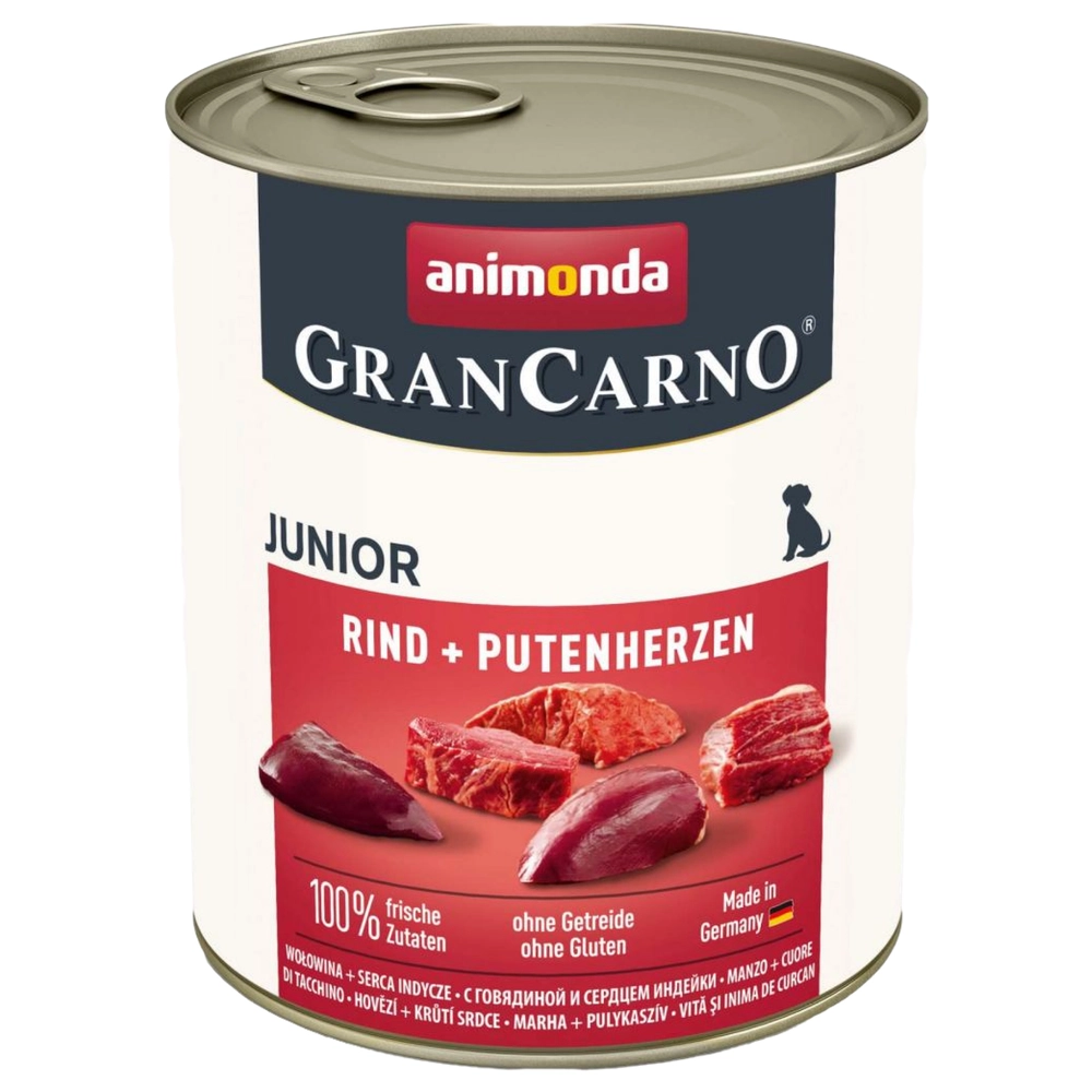 Animonda GranCarno Junior Beef + Turkey Hearts  - фото 2