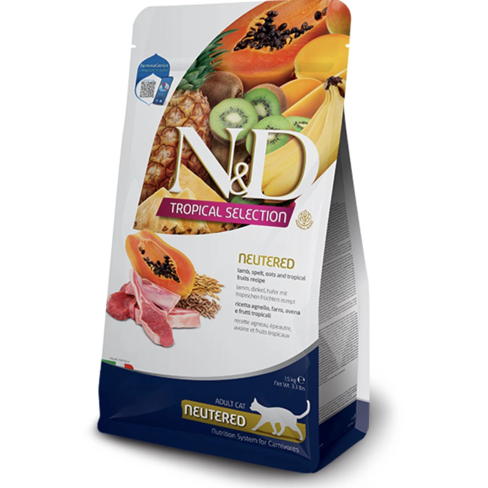Farmina Cat N&D Tropical Selection Lamb, Spelt, Oats&Fruits Neutered 