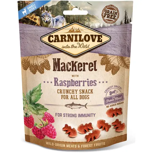 Carnilove Crunchy Snack зі скумбрією та малиною