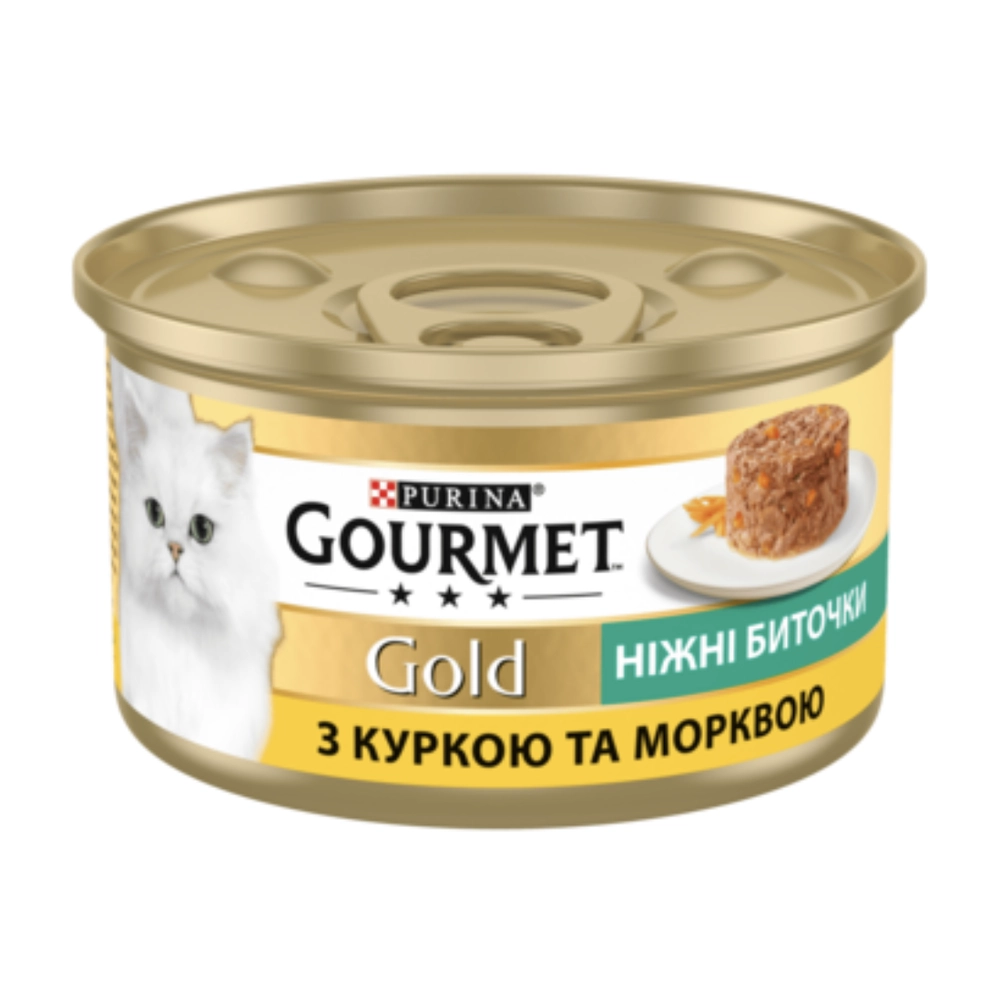 Gourmet Gold Ніжні биточки з куркою та морквою 
