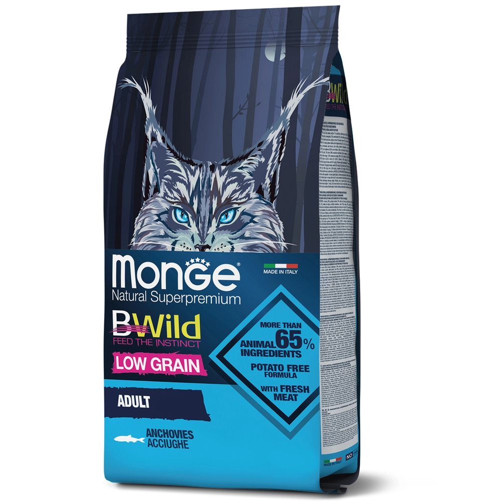 Monge Cat Bwild Low Grain Анчоус 