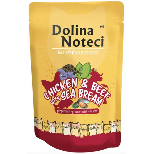 Dolina Noteci Superfood Cat Adult Chicken & Beef & Sea Bream