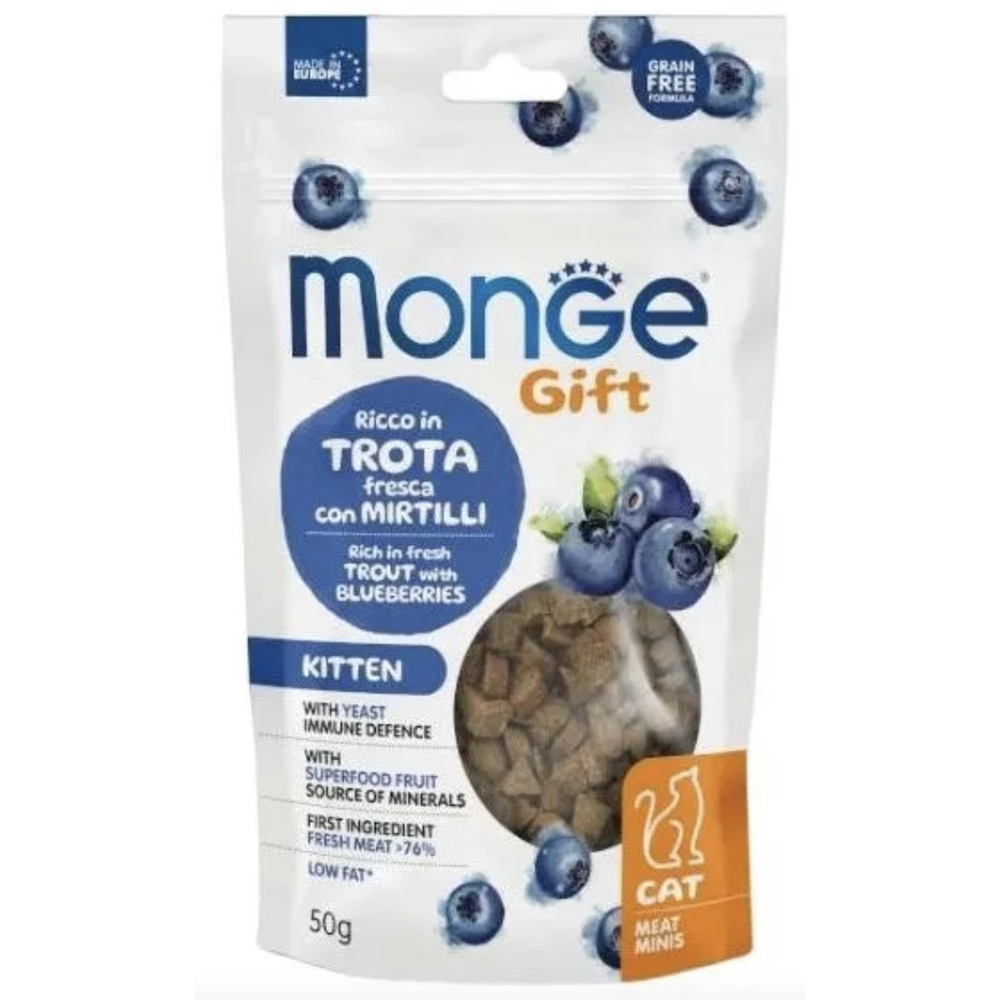 Monge Gift Cat Kitten Форель с черникой 