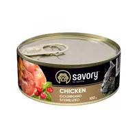 Savory Cat Adult Sterilized с курицей