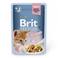 Brit Premium Cat pouch Kitten з філе курки у соусі 