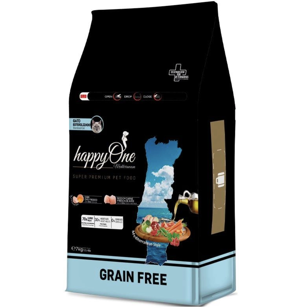 HappyOne Mediterraneum Grain Free Sterilized Cat Fresh Meat  - фото 3