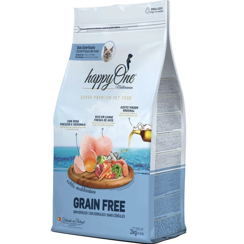 HappyOne Mediterraneum Grain Free Sterilized Cat Fresh Meat  - фото 2