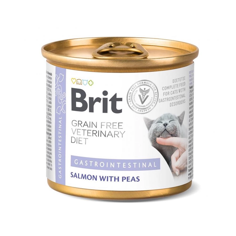 Brit Grain-Free Veterinary Diet Cat Gastrointestinal Salmon with Peas 