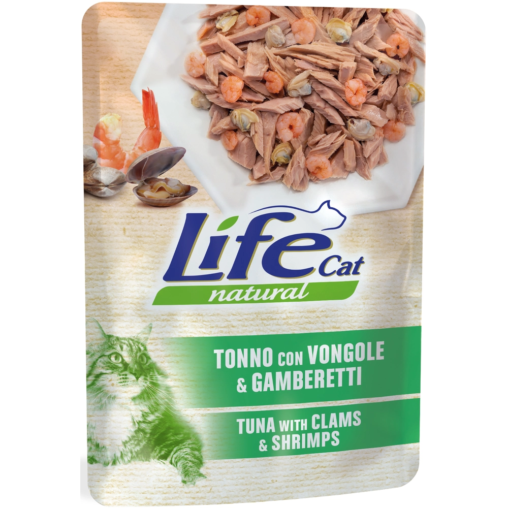 Life Cat Natural Тунець із мідіями та креветками 