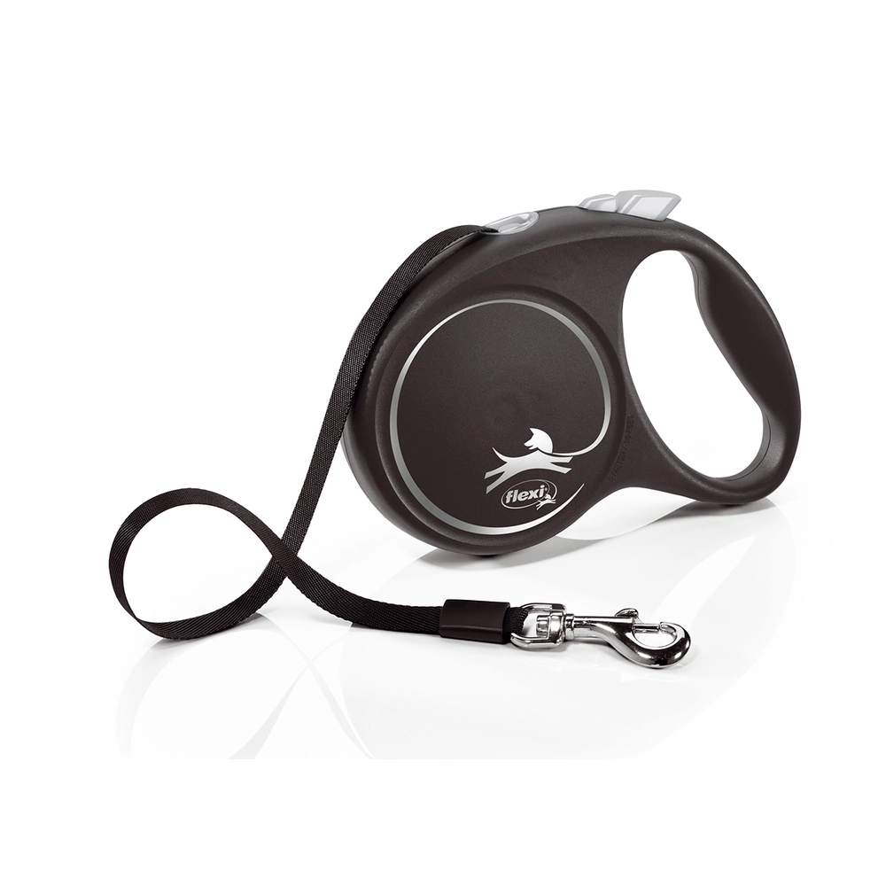 Flexi Black Design L поводок-рулетка для собак до 50 кг (лента 5м)  - фото 2
