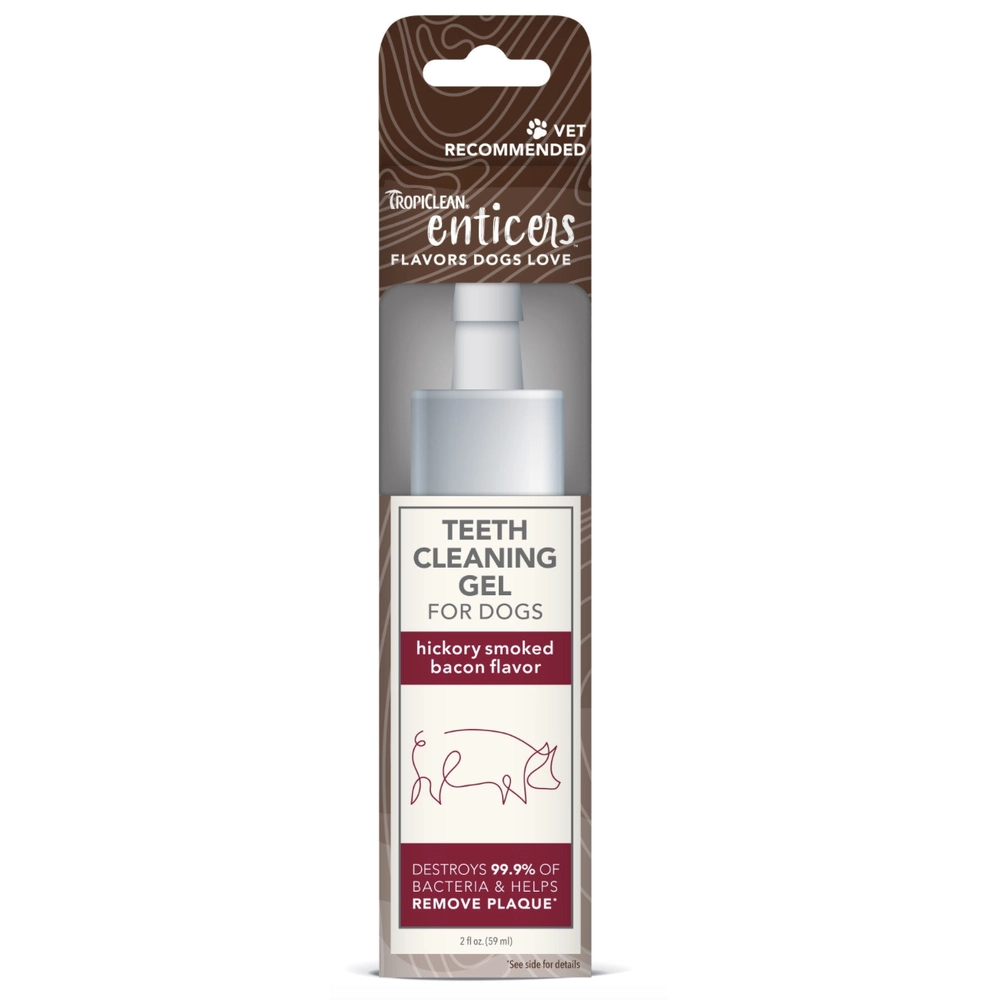 Tropiclean Enticers Teeth Gel Hickory Smoked Bacon 