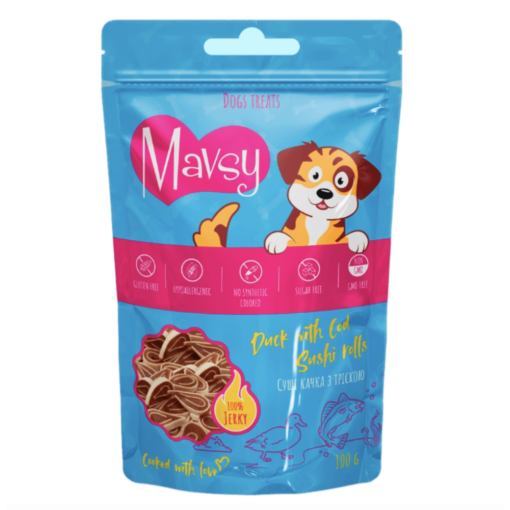 Mavsy Duck with Cod Sushi Rolls 