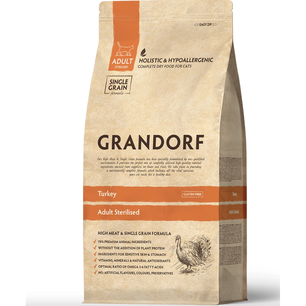 Grandorf Cat Sterilized Turkey  