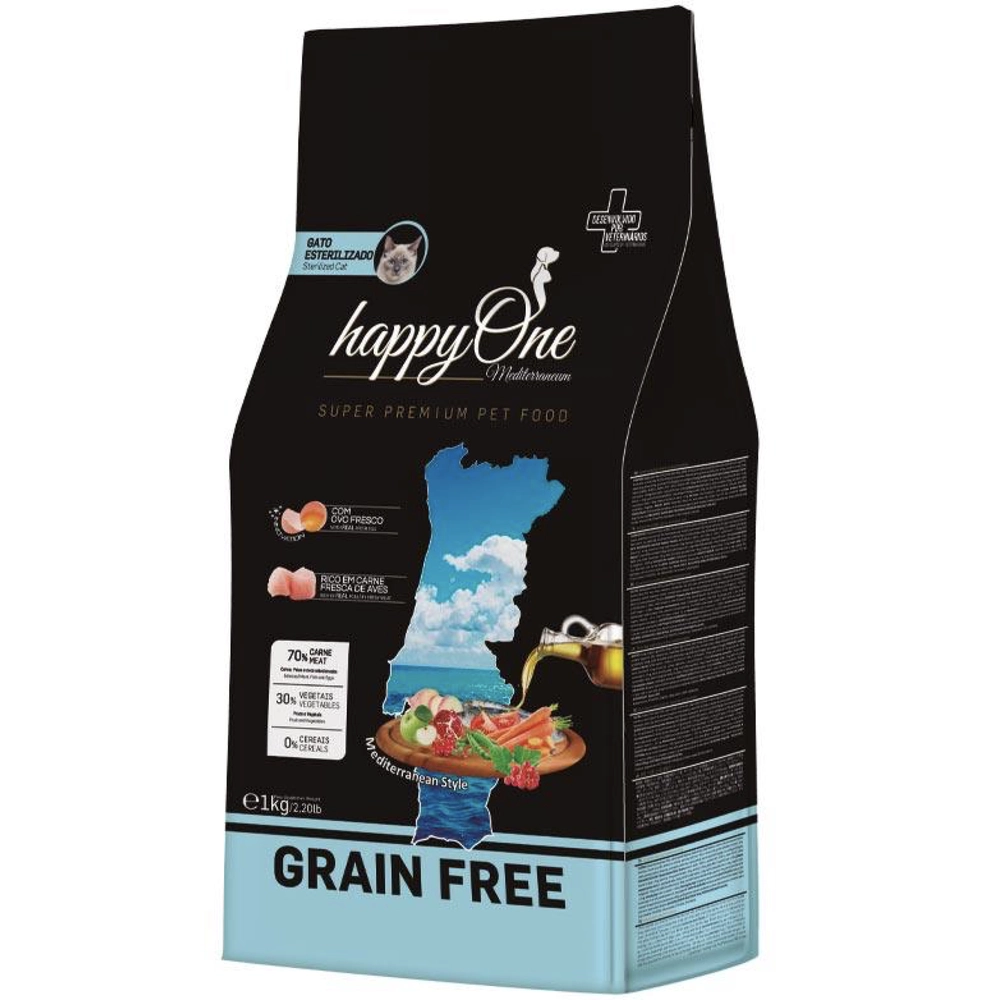 HappyOne Mediterraneum Grain Free Sterilized Cat Fresh Meat 