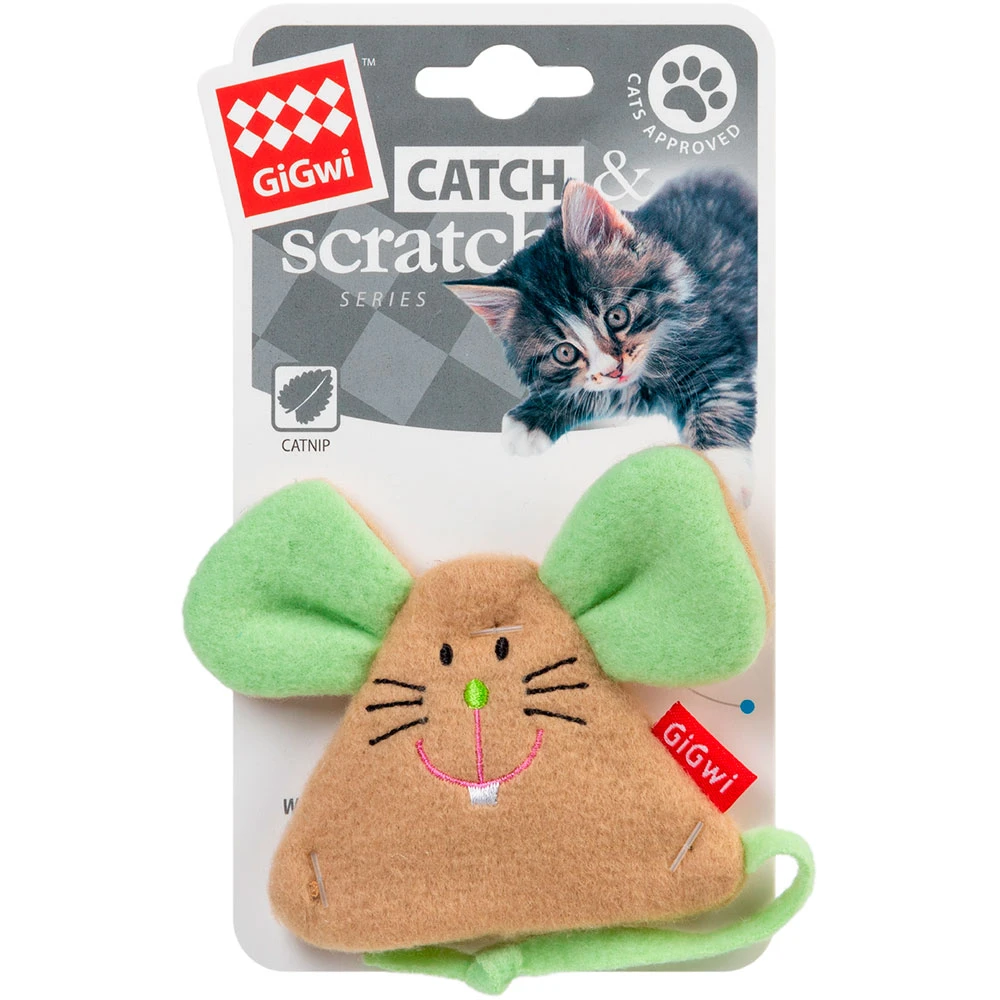 GiGwi Catch & Scratch Мишка з котячою м'ятою  - фото 2